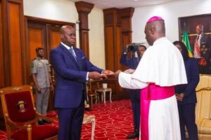 ​Les évêques du Gabon réunis avec le Nonce apostolique Mgr Relwendé Kisito Ouédraogo​