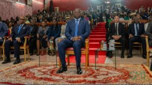 Brice Clotaire Oligui Nguema, chef de l’État gabonais, lors de la rentrée judiciaire 2026-2027 à Libreville, le lundi 5 octobre 2026.
